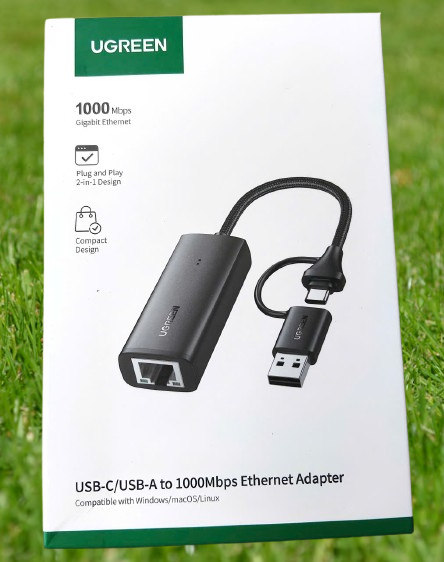 Ugreen 15638 - Cáp chuyển USB-A & Type-C 3.0 sang LAN Gigabit 1000Mbps
